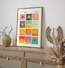 Andy Warhol Sunset pop art poster, Andy Warhol Retro Print, Modern Art Print, Kitchen wall decor, Exhibition Poster, Trendy Wall Art 1433047746