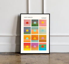 Andy Warhol Sunset pop art poster, Andy Warhol Retro Print, Modern Art Print, Kitchen wall decor, Exhibition Poster, Trendy Wall Art 1433047746