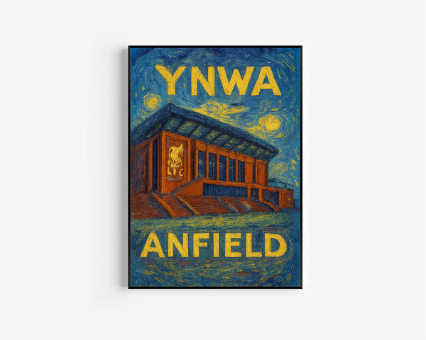 Anfield Liverpool FC Poster – Vintage-Style Digital Print  Red YNWA Wall Art  Printable Football Stadium Decor