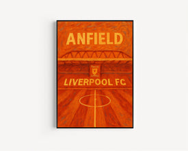 Anfield Liverpool FC Stadium Digital Print – Modern Minimalist Poster  This Is Anfield Wall Art for Football Fans