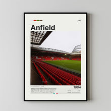 Anfield Stadium Poster, Liverpool FC Poster Print, Football Stadium Poster, Premier League Soccer Art