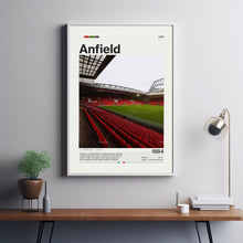 Anfield Stadium Poster, Liverpool FC Poster Print, Football Stadium Poster, Premier League Soccer Art