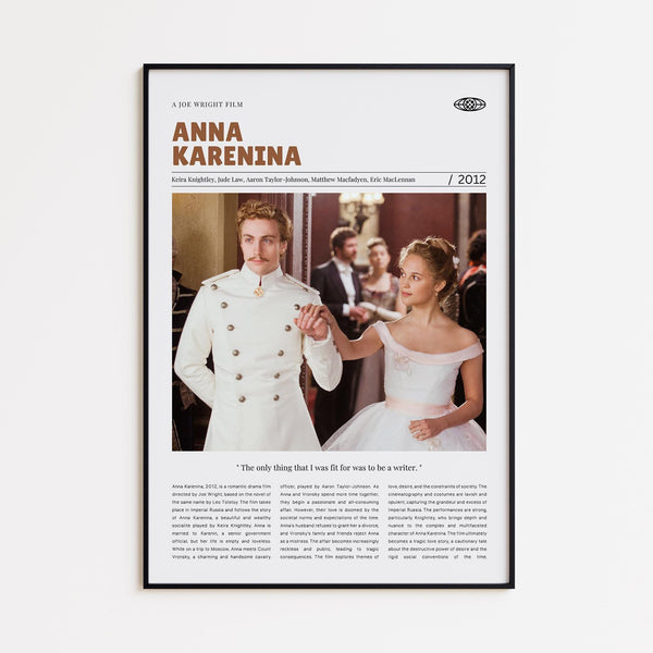 Anna Karenina, Joe Wright, Retro Movie Poster, Custom Movie Poster Print 4421166761