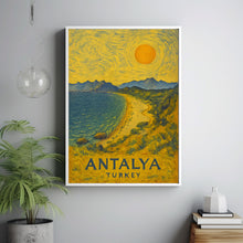 Antalya Poster Print, Antalya Travel Poster, Antalya Van Gogh Style Wall Art, Antalya, Turkey