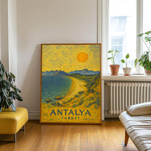 Antalya Poster Print, Antalya Travel Poster, Antalya Van Gogh Style Wall Art, Antalya, Turkey