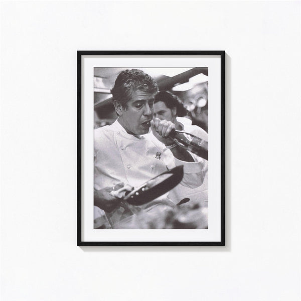 Anthony Bourdain Print, Chef Cooking Black and White Wall Art, Vintage Print, Photography Prints, Museum Quality Photo Art Print 1779026912