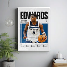 Anthony Edwards #5 Poster Ant Minnesota Basketball Wall Art