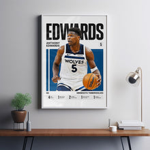 Anthony Edwards #5 Poster Ant Minnesota Basketball Wall Art