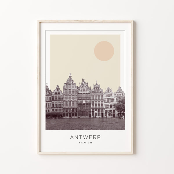 Antwerp Poster Print, Antwerp Travel Poster, Antwerp Minimalistic Wall Art, Antwerp, Belgium 1882437271