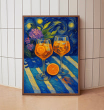 Aperol Spritz Print, Retro Italian Travel Cocktail Print, Kitchen Poster, Trendy Italian Wall Art, Modern Vintage Summer, Bar Cart Art