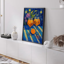 Aperol Spritz Print, Retro Italian Travel Cocktail Print, Kitchen Poster, Trendy Italian Wall Art, Modern Vintage Summer, Bar Cart Art