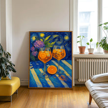 Aperol Spritz Print, Retro Italian Travel Cocktail Print, Kitchen Poster, Trendy Italian Wall Art, Modern Vintage Summer, Bar Cart Art