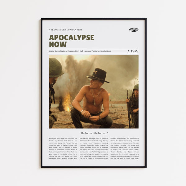 Apocalypse Now, Francis Ford Coppola, Retro Movie Poster, Custom Movie Poster Print 4421169392