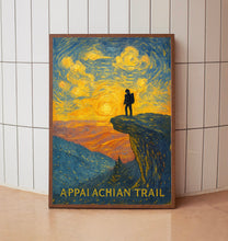 Appalachian Trail Poster, Travel Print, Mcafee Knob, AT Thru Hike, Hiking, Georgia, Maine, National Park Print, Pacific Crest, Map Art Print