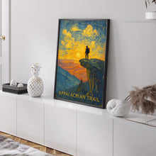 Appalachian Trail Poster, Travel Print, Mcafee Knob, AT Thru Hike, Hiking, Georgia, Maine, National Park Print, Pacific Crest, Map Art Print