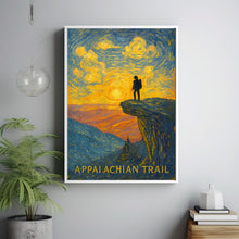 Appalachian Trail Poster, Travel Print, Mcafee Knob, AT Thru Hike, Hiking, Georgia, Maine, National Park Print, Pacific Crest, Map Art Print