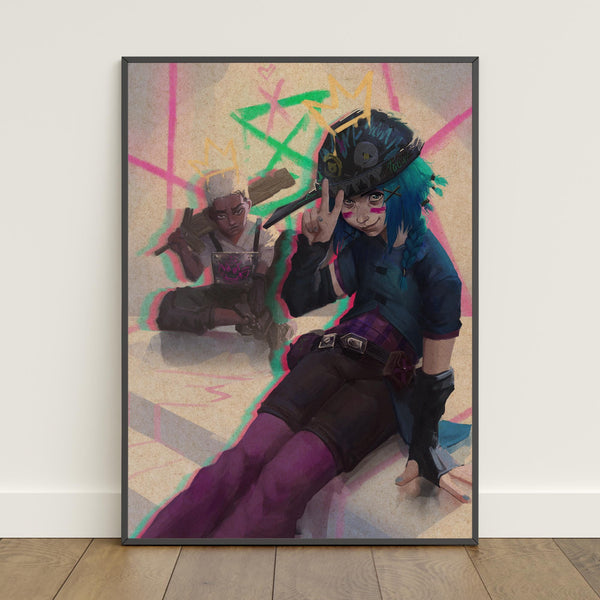 Arcane Jinx and Ekko in Love Poster  Jinx Wall Art  Retro Print  Wall Art  Home Decor  Gift Poster  Game Poster 1816494591 - Copy (7)