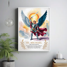 Archangel Michael, home decor, birthday gifts, housewarming gifts, wall art, Catholic art