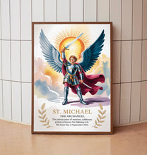 Archangel Michael, home decor, birthday gifts, housewarming gifts, wall art, Catholic art