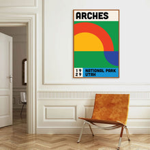 Arches National Park Mid Century Poster  Abstract Travel Poster  Minimalist Art Print  National Park Poster  Utah Poster 1695442646