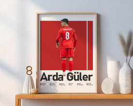 Arda Güler Poster Turkish Football Art Print (16x20 Inches) Sport Poster 1735160028