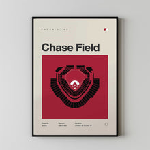 Arizona Ballpark Poster, Chase Field Stadium Print, Mid Century Modern Baseball Poster,-QOM4CT