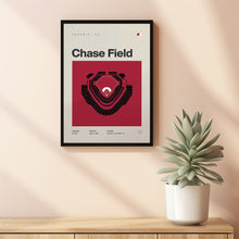 Arizona Ballpark Poster, Chase Field Stadium Print, Mid Century Modern Baseball Poster,-QOM4CT