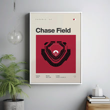 Arizona Ballpark Poster, Chase Field Stadium Print, Mid Century Modern Baseball Poster,-QOM4CT