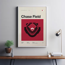 Arizona Ballpark Poster, Chase Field Stadium Print, Mid Century Modern Baseball Poster,-QOM4CT
