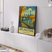 Arlington Virginia City Travel Print, Arlington Virginia Travel Poster Print, City Wall Art Decor, Virginia Travel Wall Decor