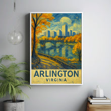 Arlington Virginia City Travel Print, Arlington Virginia Travel Poster Print, City Wall Art Decor, Virginia Travel Wall Decor
