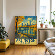 Arlington Virginia City Travel Print, Arlington Virginia Travel Poster Print, City Wall Art Decor, Virginia Travel Wall Decor