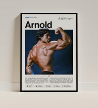 Arnold Schwarzenegger Poster, Fitness Art Print, Sports Wall Decor, Bodybuilding Legend 4461365116