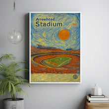 Arrowhead Stadium Poster Football Art, Football Stadium Poster