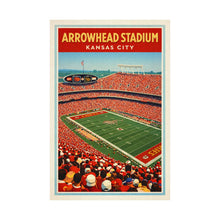 Arrowhead Stadium Poster  Kansas City Chiefs Stadium Art  Vintage Football Stadium Print  Kansas City Wall Art  Sports Fan Gift 4442712874