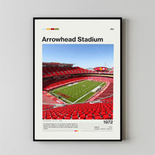 Arrowhead Stadium Poster, Kansas City Chiefs Poster Print, NFL Stadium Poster, Football Fan Gift Print