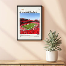 Arrowhead Stadium Poster, Kansas City Chiefs Poster Print, NFL Stadium Poster, Football Fan Gift Print