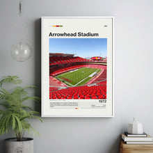 Arrowhead Stadium Poster, Kansas City Chiefs Poster Print, NFL Stadium Poster, Football Fan Gift Print