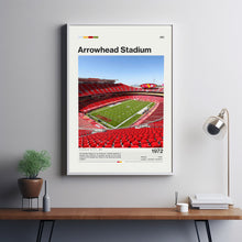 Arrowhead Stadium Poster, Kansas City Chiefs Poster Print, NFL Stadium Poster, Football Fan Gift Print