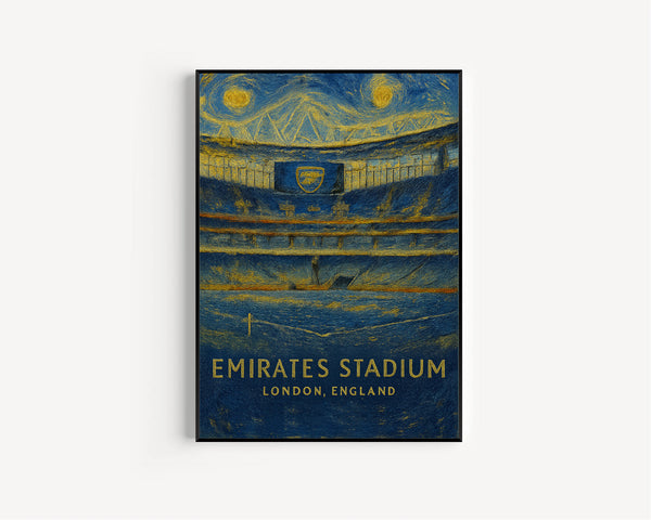 Arsenal FC  Emirates Stadium  Black and White  Poster