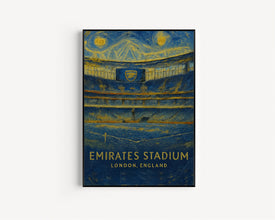 Arsenal FC  Emirates Stadium  Black and White  Poster