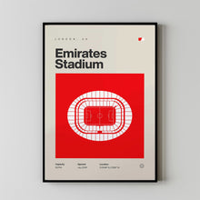 Arsenal Poster, Emirates Stadium Football Print, Mid Century Modern Soccer Poster, Spor-V5HJI6