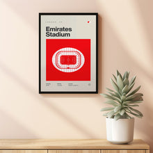 Arsenal Poster, Emirates Stadium Football Print, Mid Century Modern Soccer Poster, Spor-V5HJI6