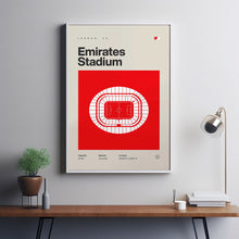 Arsenal Poster, Emirates Stadium Football Print, Mid Century Modern Soccer Poster, Spor-V5HJI6
