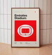 Arsenal Poster, Emirates Stadium Football Print, Mid Century Modern Soccer Poster, Spor-V5HJI6