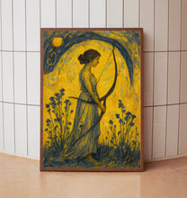 Artemis Premium Matte Poster, Greek Goddess of Hunting, Art Nouveau Print, Divine Feminine Art, Home Decor