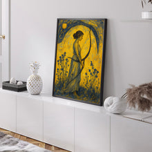 Artemis Premium Matte Poster, Greek Goddess of Hunting, Art Nouveau Print, Divine Feminine Art, Home Decor