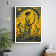 Artemis Premium Matte Poster, Greek Goddess of Hunting, Art Nouveau Print, Divine Feminine Art, Home Decor