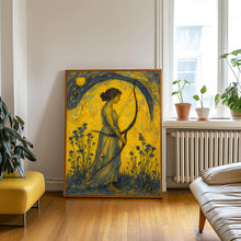 Artemis Premium Matte Poster, Greek Goddess of Hunting, Art Nouveau Print, Divine Feminine Art, Home Decor