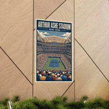 Arthur Ashe Stadium Poster  US Open Tennis Wall Art  New York Vintage Travel Print  Tennis Lover Gift  NYC Sports Art  Stadium Poster 4483445625